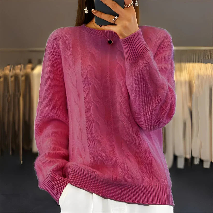 Leanne classic stylish knit sweater – women