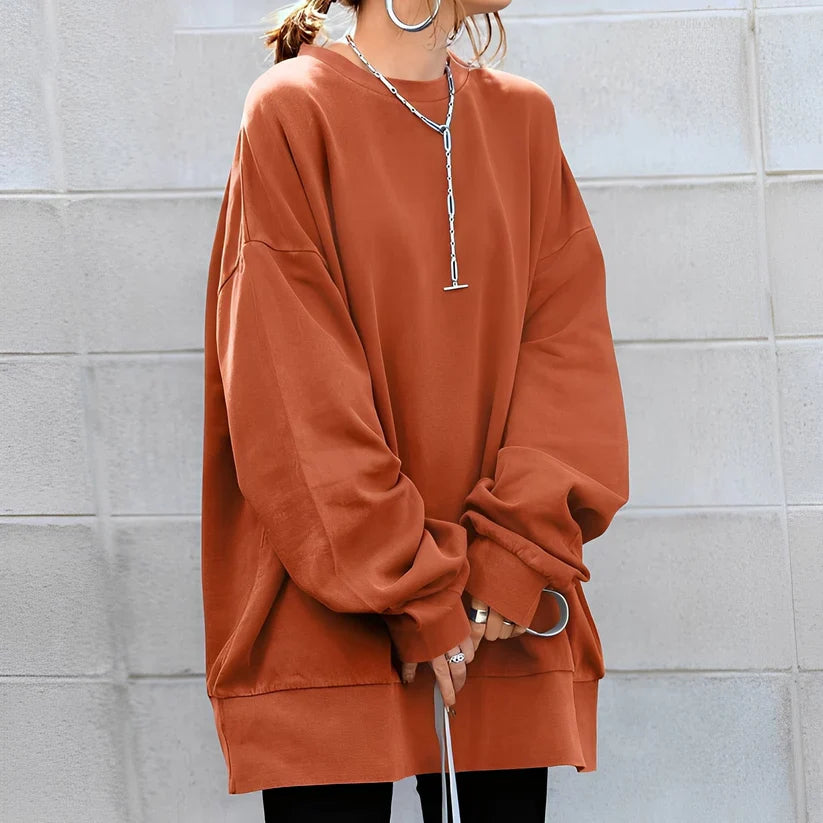 Jemima loose sweater with dropped shoulders – women