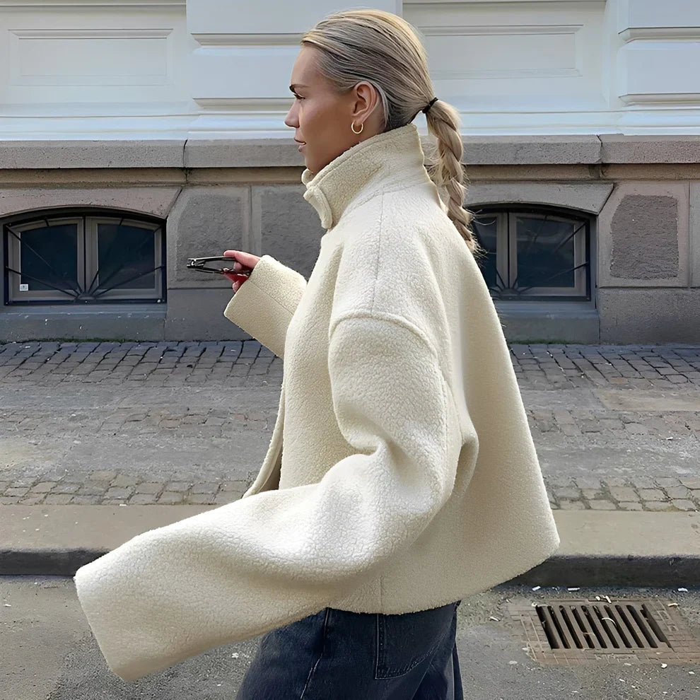 Shania oversize fleece coat – women