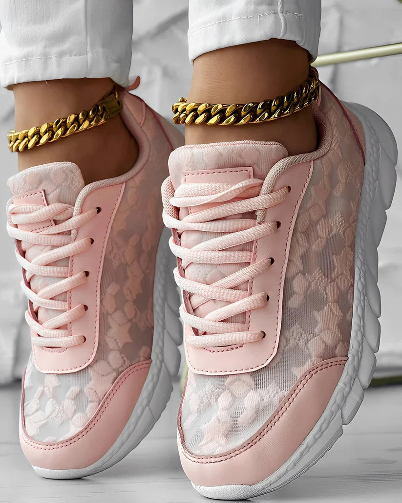 Elisabeth casual breathable floral sneakers – women