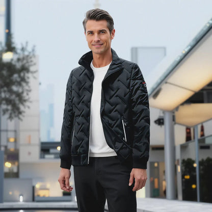 Padded winter jacket with zip pockets – men
