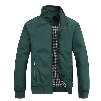 Light transitional jacket with stand collar – men