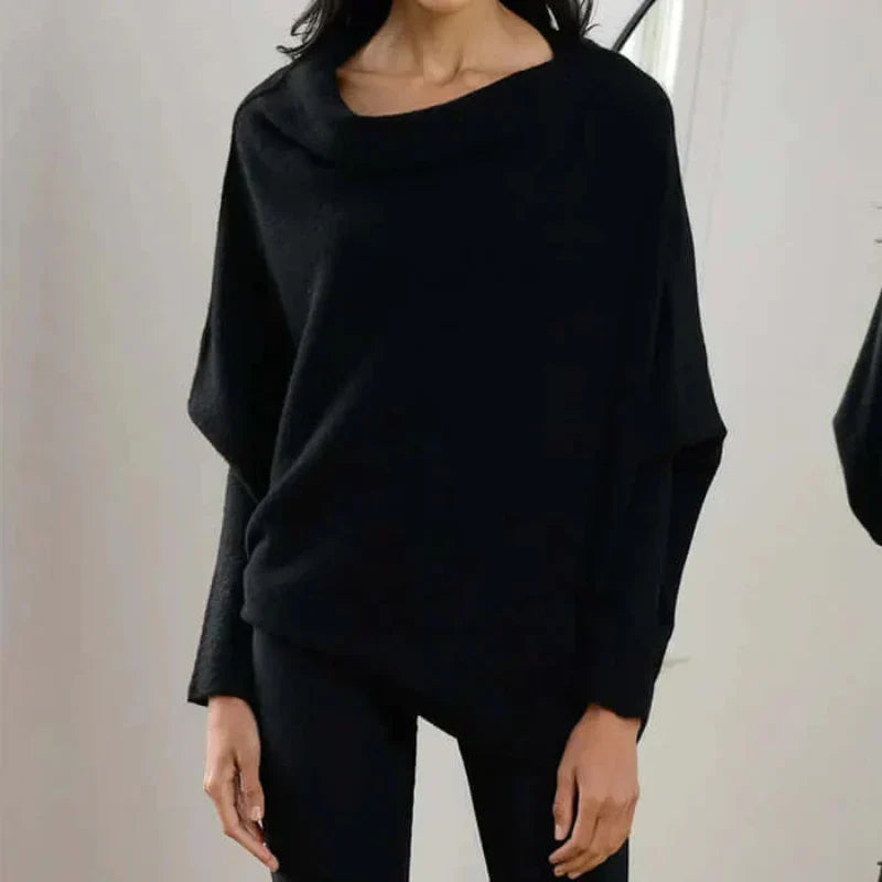 Women's relaxed fit knit sweater, stylish and comfortable