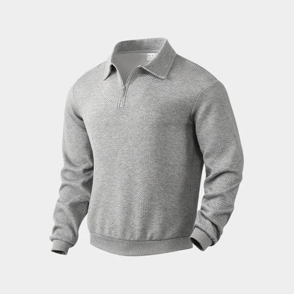 Men’s half-zip stand collar sweater
