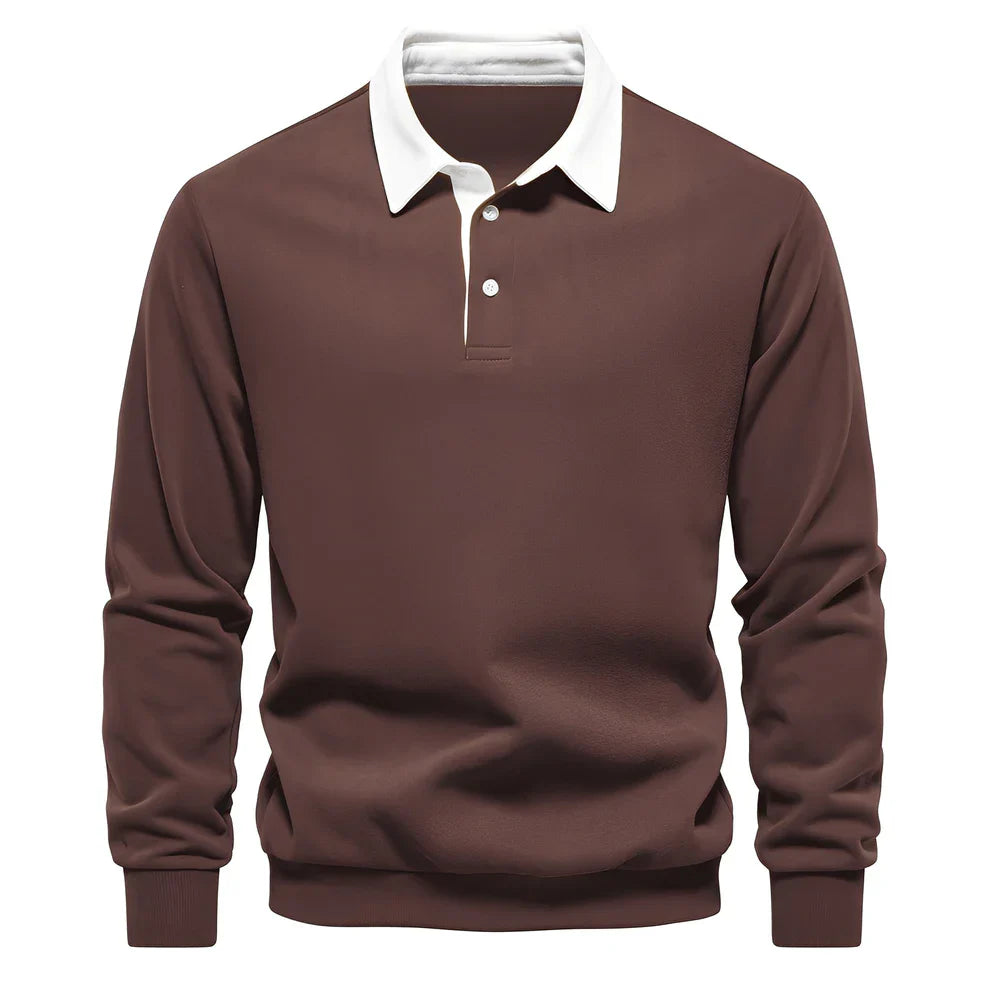 Sonnie casual long-sleeve polo shirt – men
