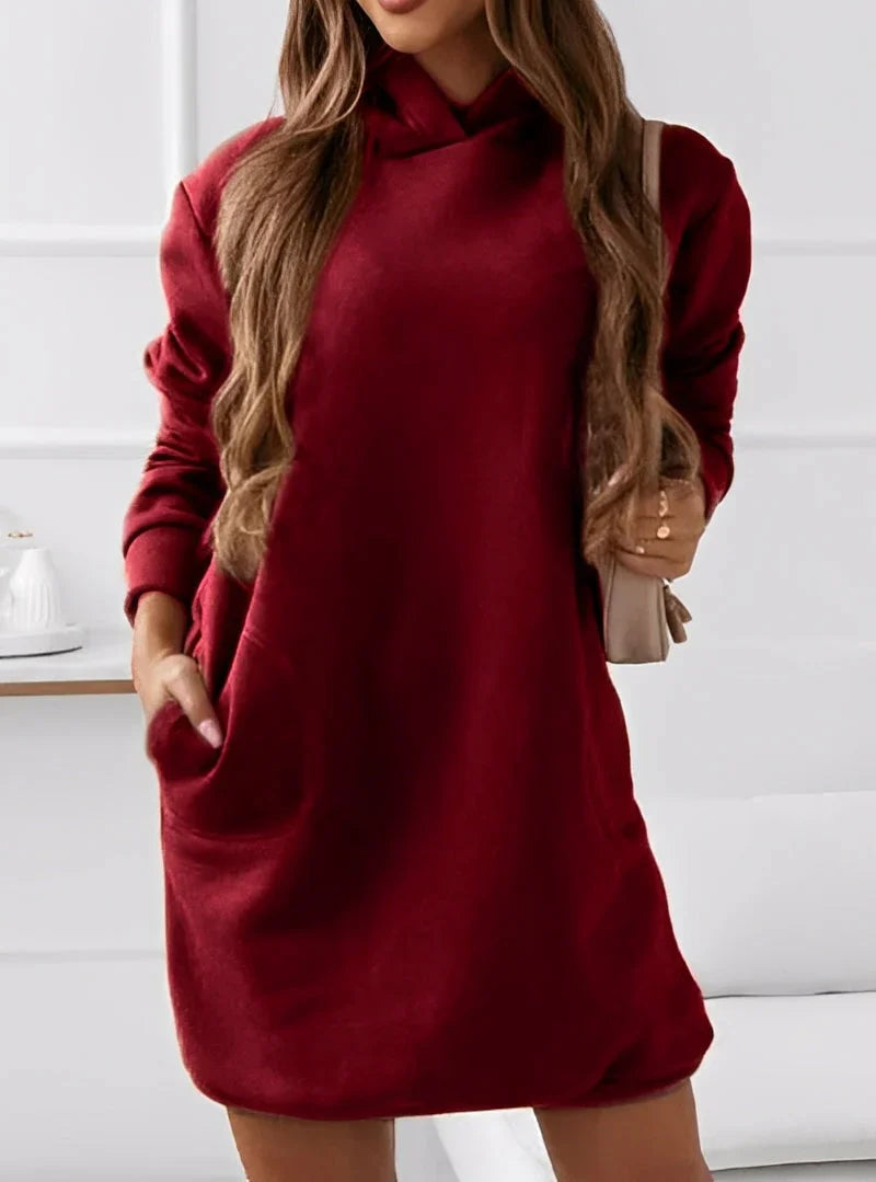Michaela stylish hooded mini dress – women