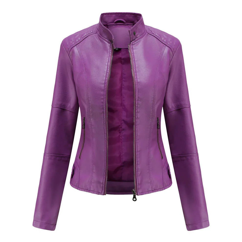Martha – stylish, slim-fit leather jacket for women