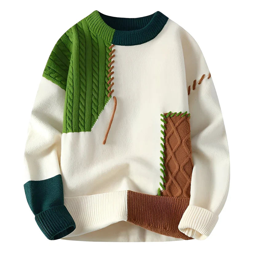 Curtis color-block fleece pullover – men