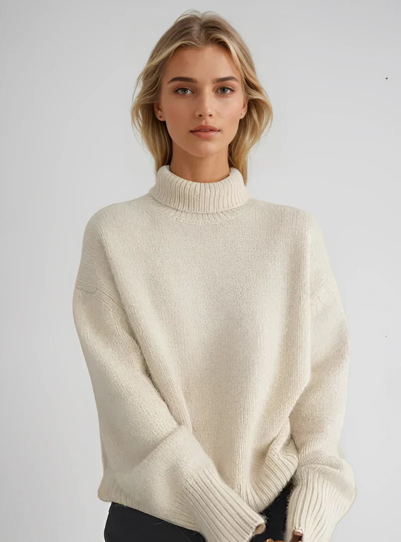 Friederun – timeless turtleneck sweater made from soft knit fabric