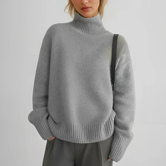Friederun – timeless turtleneck sweater made from soft knit fabric