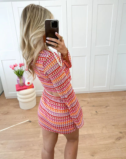 Giada ensemble crop top & mini skirt – women