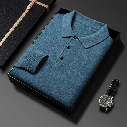 Men’s knit polo sweater – men
