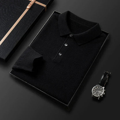 Men’s knit polo sweater – men