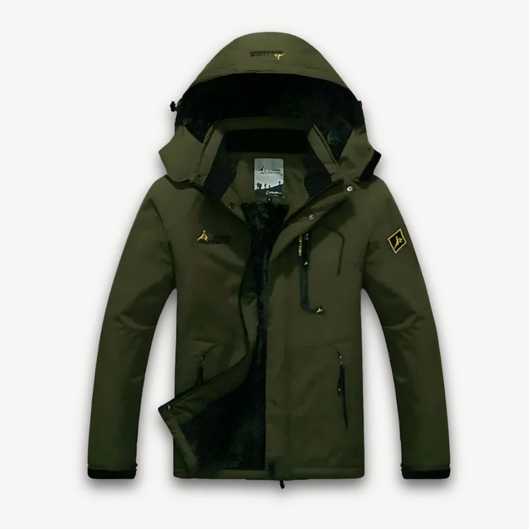 Men's winter jacket, waterproof, lined with fleece