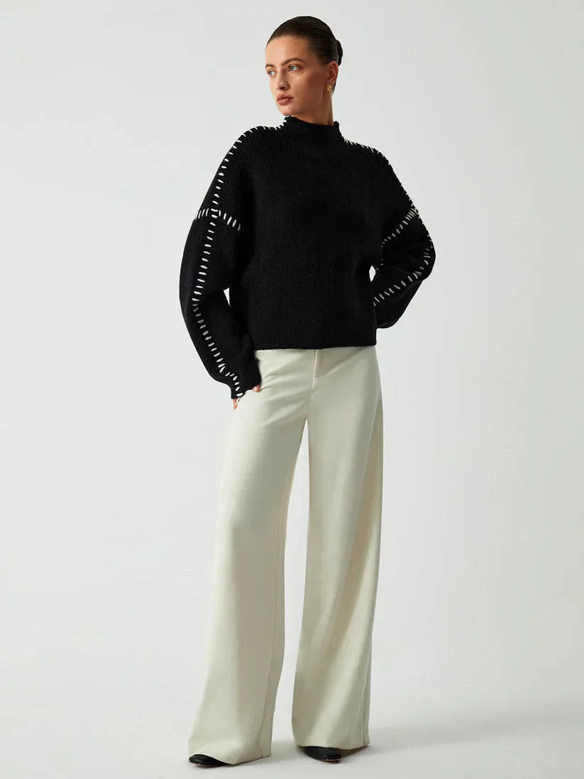 Theresa oversized turtleneck sweater – women