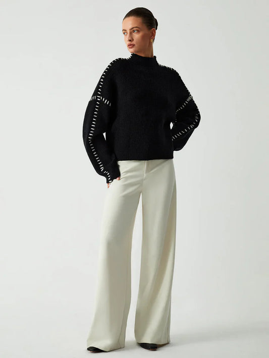 Theresa oversized turtleneck sweater – women