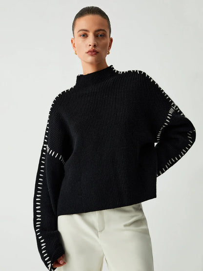 Theresa oversized turtleneck sweater – women