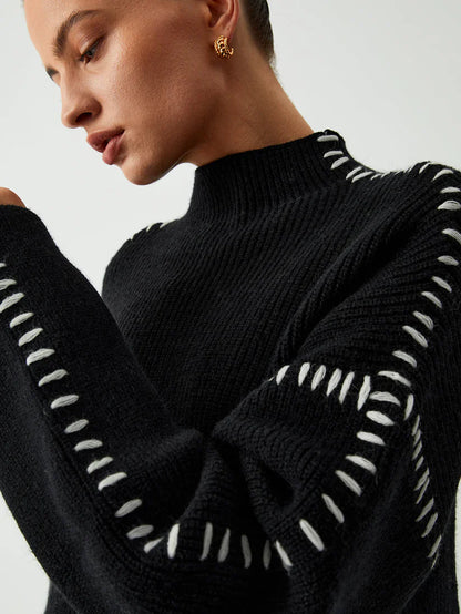 Theresa oversized turtleneck sweater – women