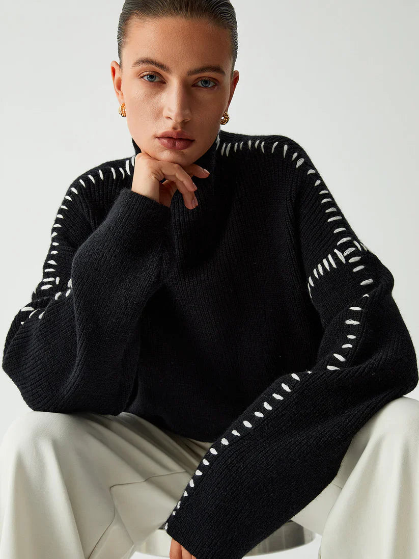 Theresa oversized turtleneck sweater – women