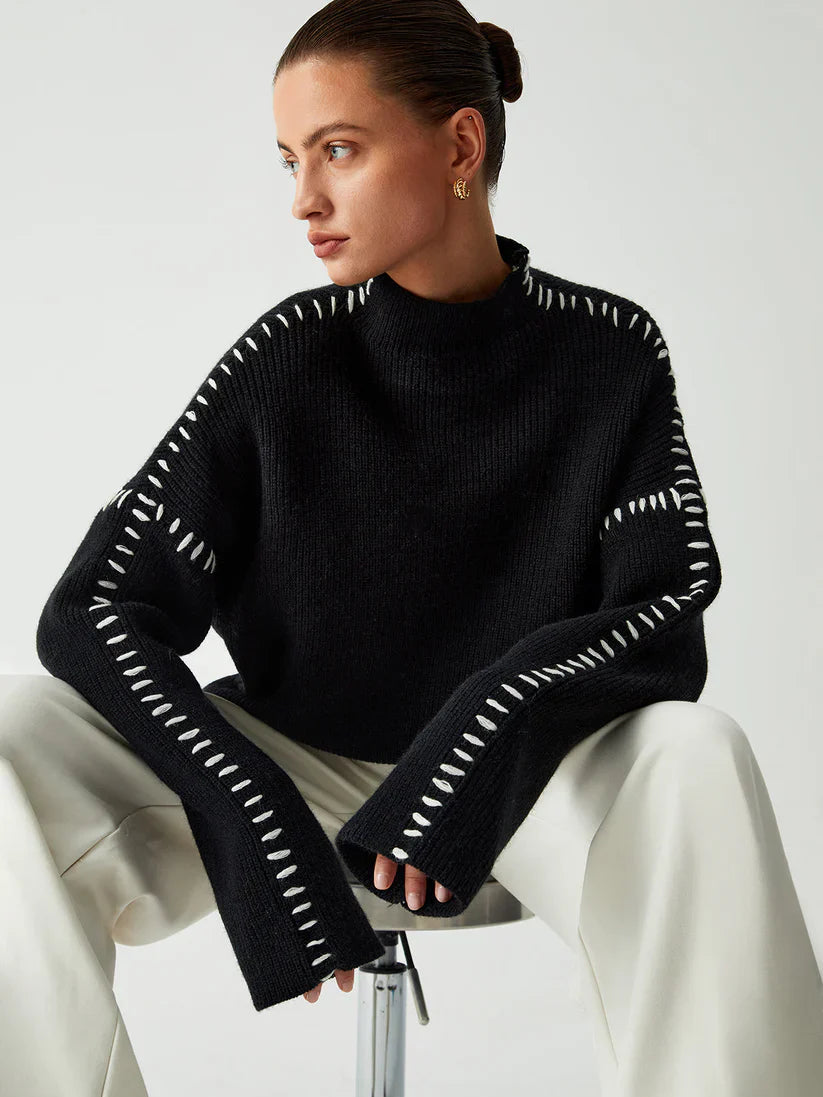 Theresa oversized turtleneck sweater – women