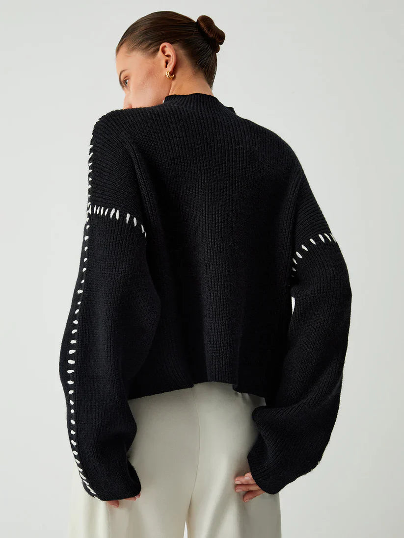 Theresa oversized turtleneck sweater – women