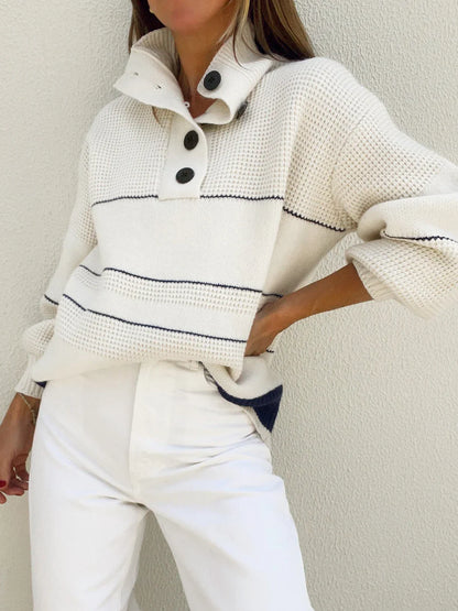 Carina open-front button sweater – women