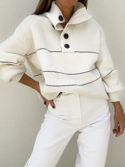 Carina open-front button sweater – women