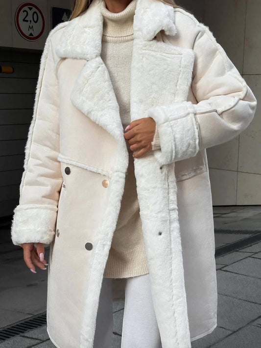 Long warm trench coat for winter – women