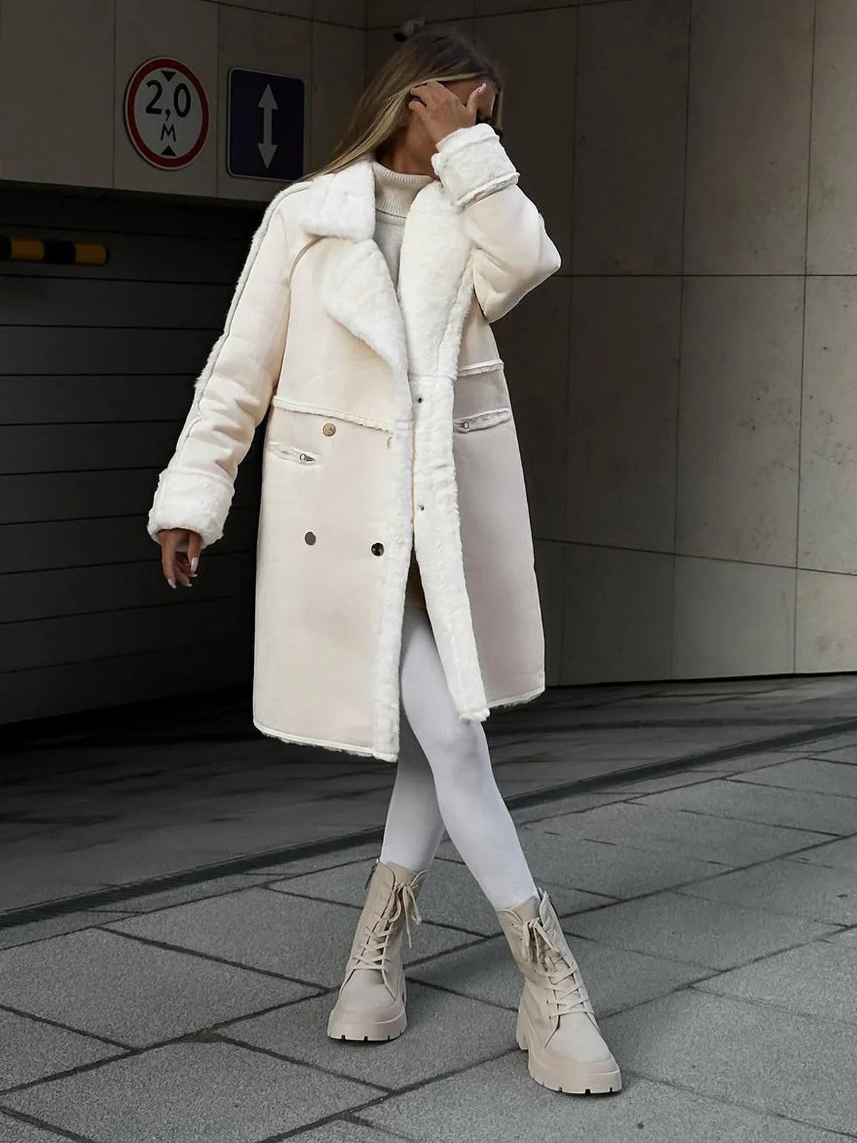 Long warm trench coat for winter – women