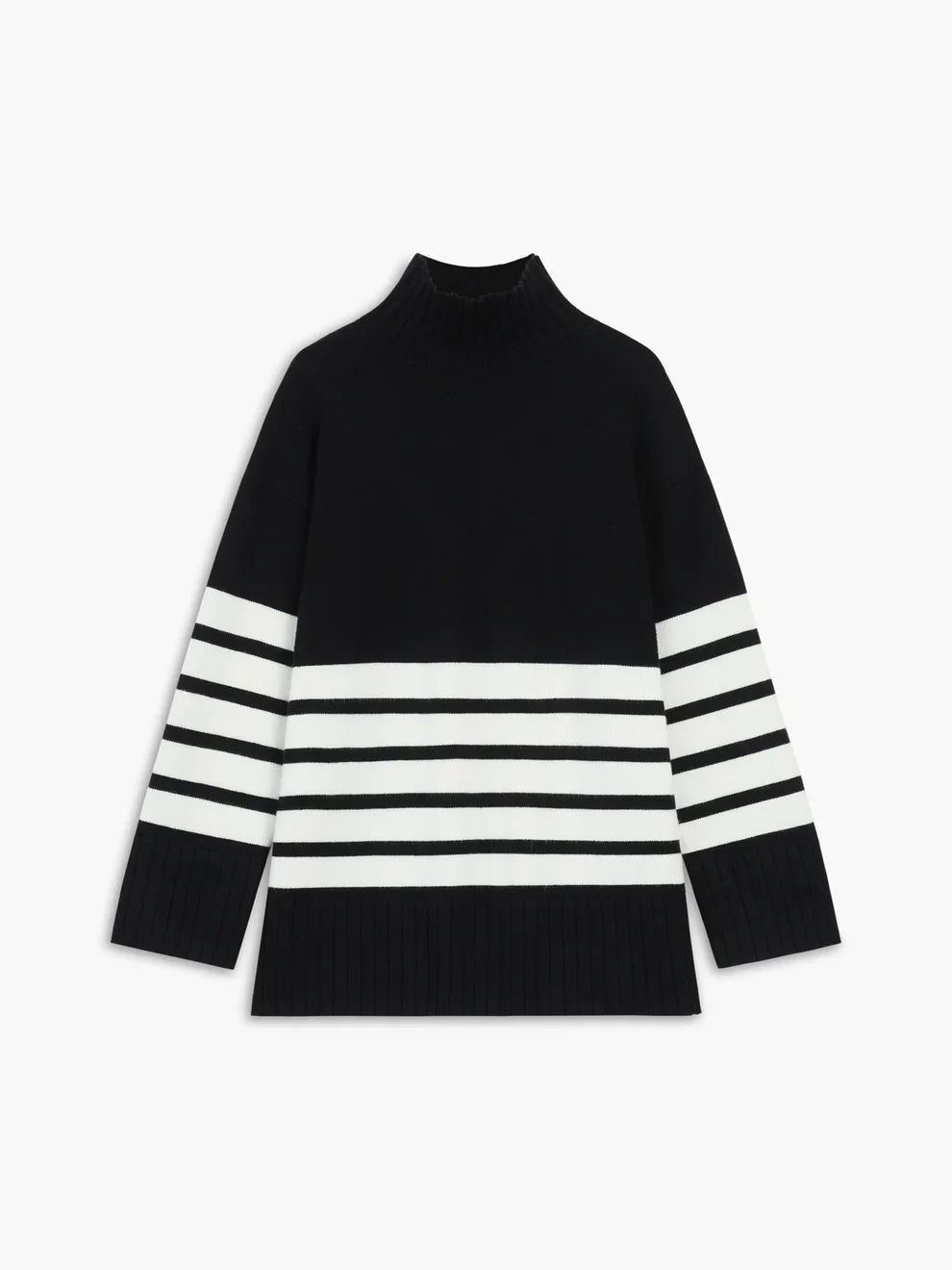 Colette striped mock-neck sweater – women