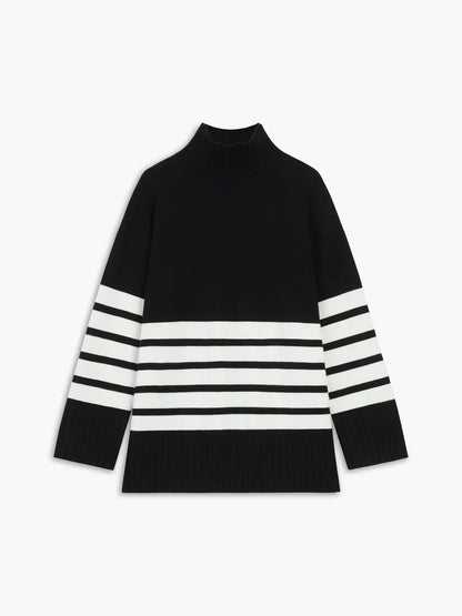 Colette striped mock-neck sweater – women