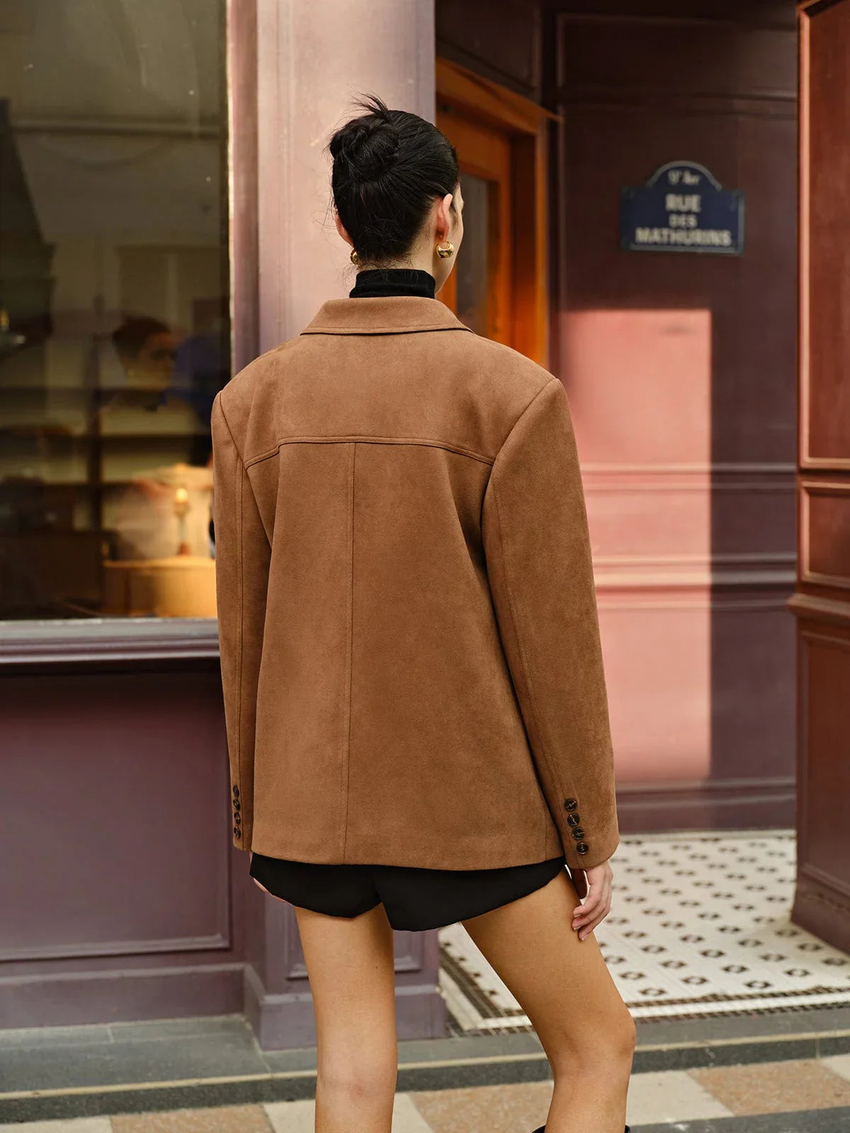 Silke casual brown suede blazer – women