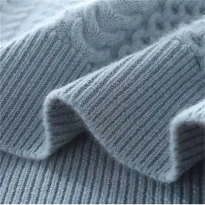 Textured knit warm sweater – women