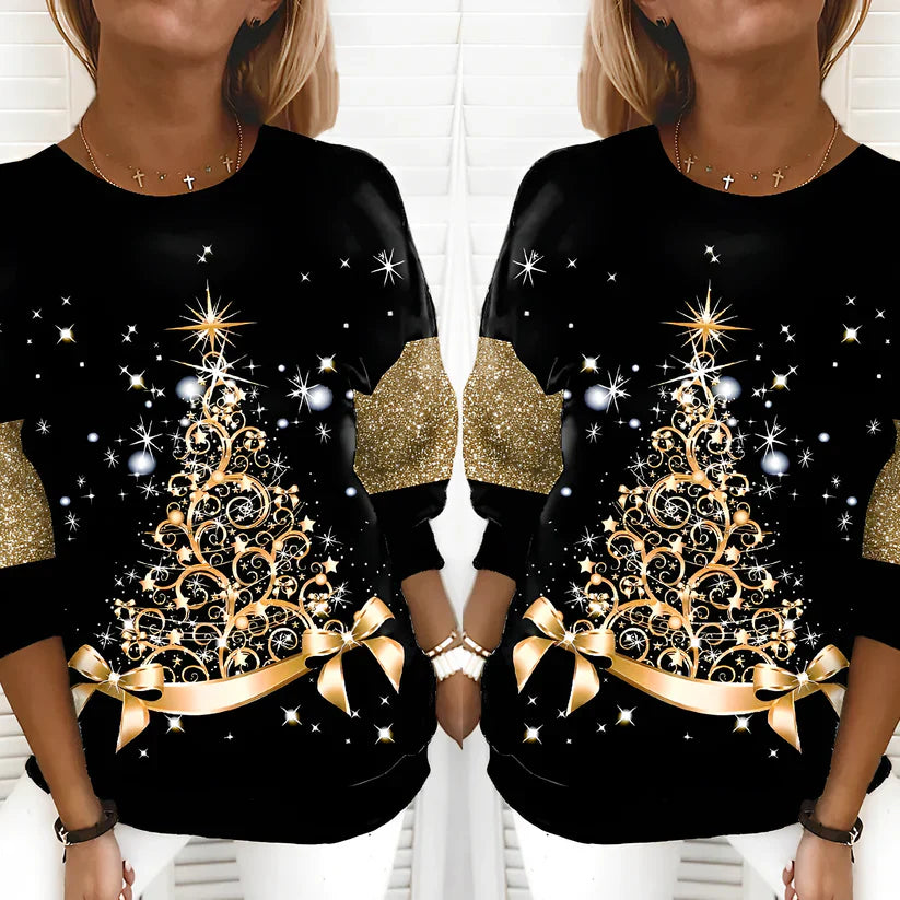 Pine christmas sweater with tree motif – unisex