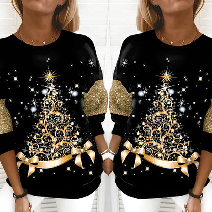 Pine christmas sweater with tree motif – unisex