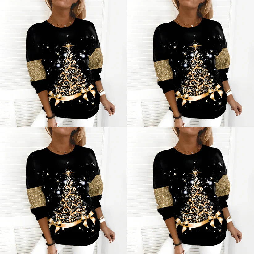 Pine christmas sweater with tree motif – unisex