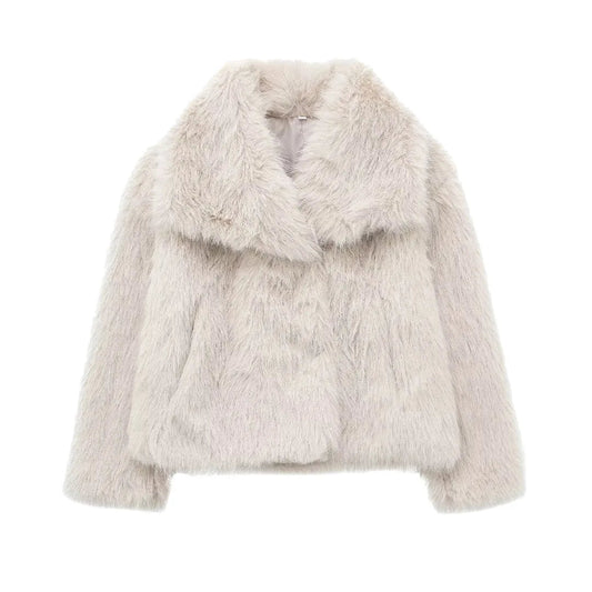 Elegant Faux Fur Coat for Women