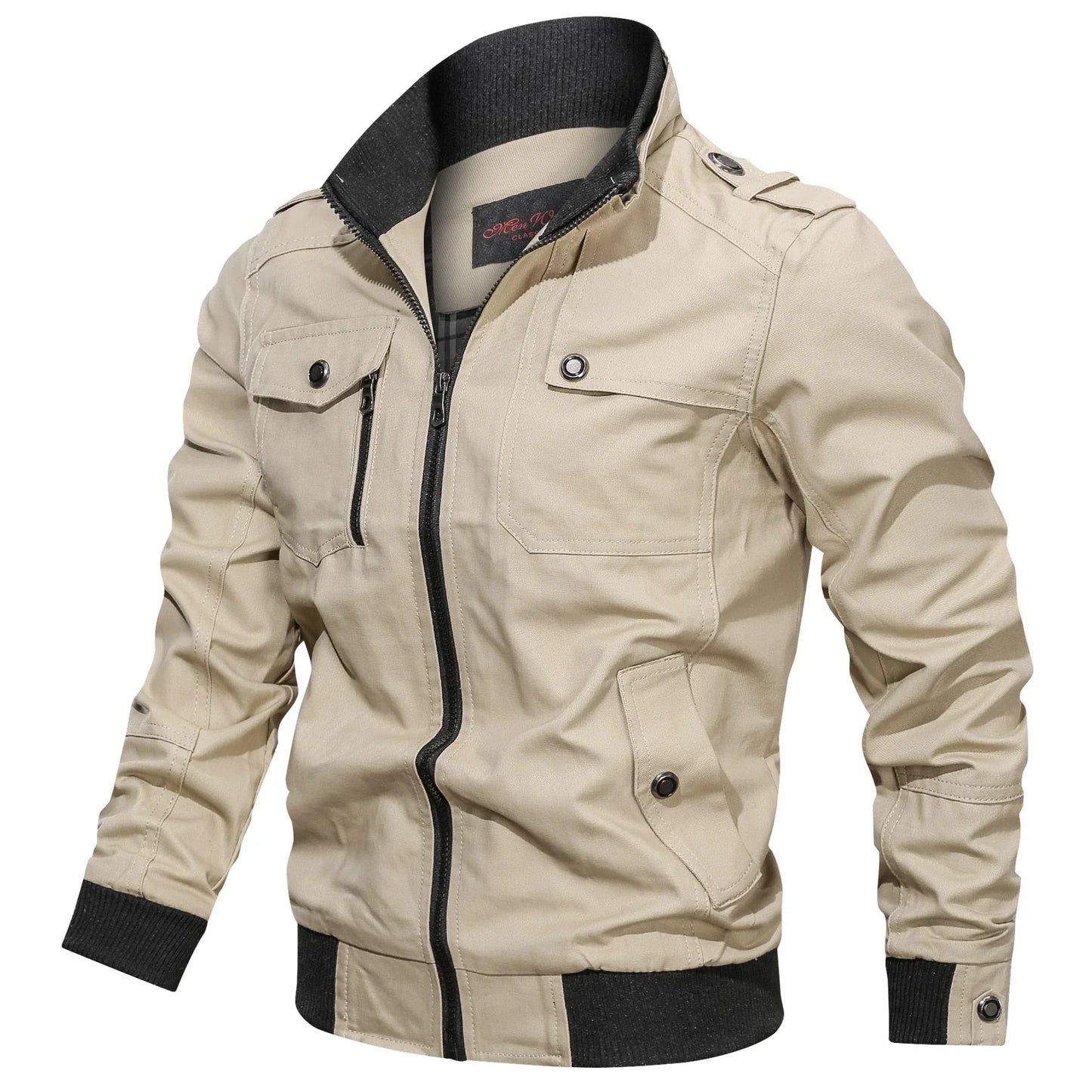Classic stand-collar transitional jacket – men