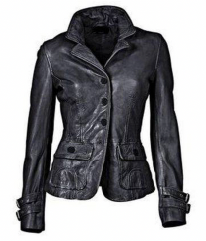 Glorias - elegant premium leather jacket for women