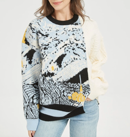 Sternennacht - Retro Van Gogh Sweater