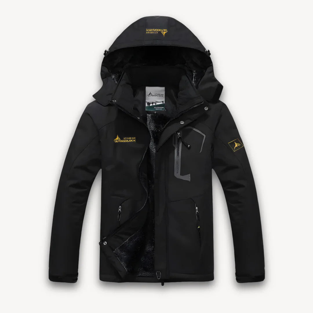 Men's winter jacket, waterproof, lined with fleece