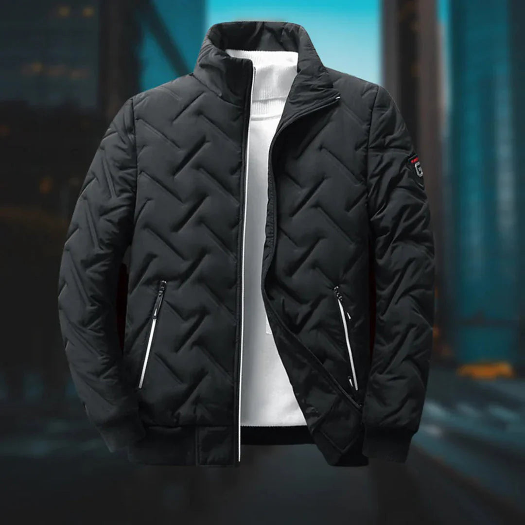 Padded winter jacket with zip pockets – men