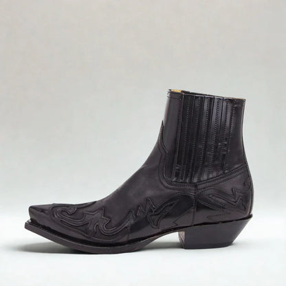 Men’s cowboy ankle boots western leather – men