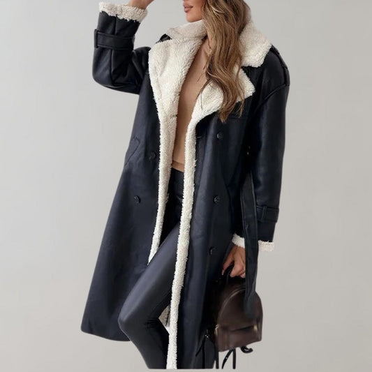 Fashion Street | Stylish leather jacket with fur