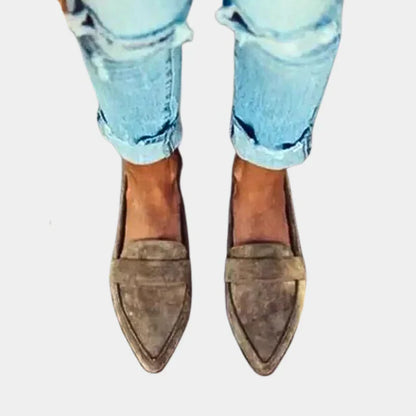 Women’s suede-look slip-on loafers – women