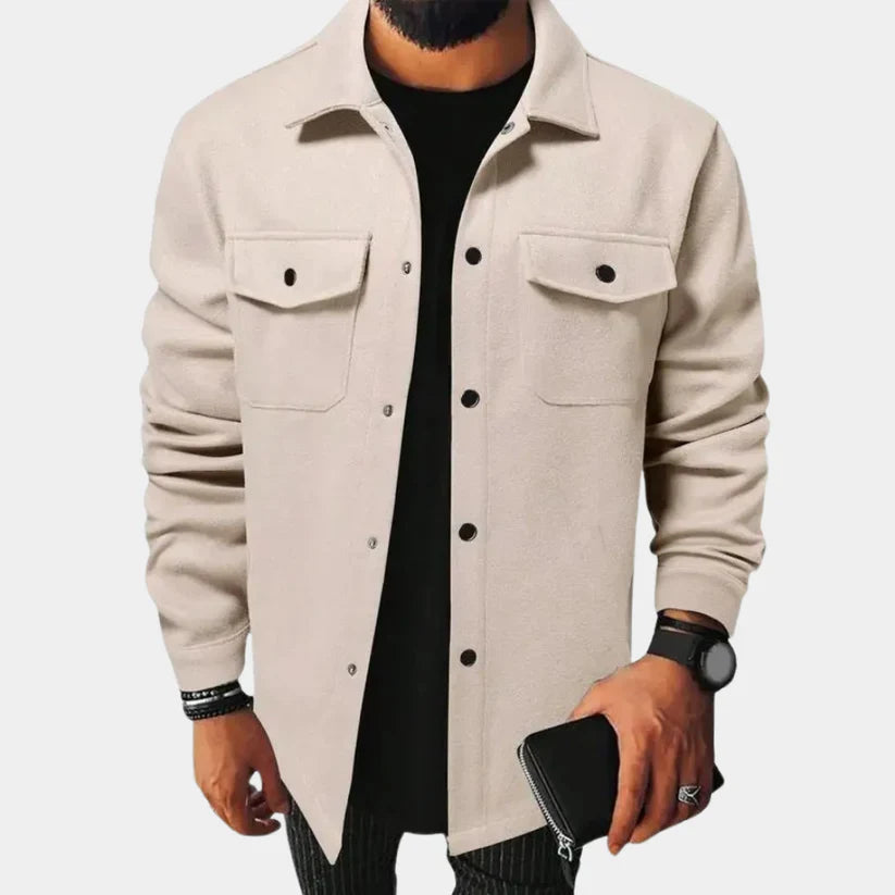 Sören – overshirt jacket with classic collar and button placket