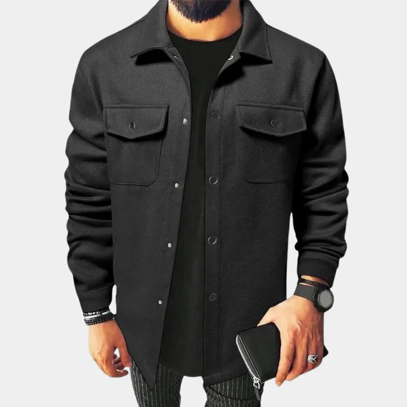 Sören – overshirt jacket with classic collar and button placket