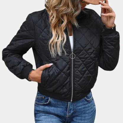 Long-sleeve bomber jacket with zip – women