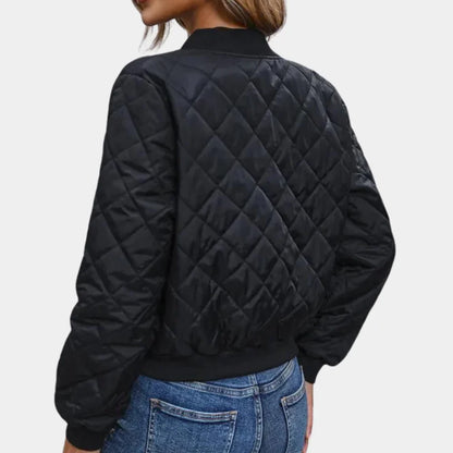Long-sleeve bomber jacket with zip – women