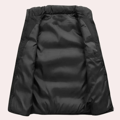 Malte – padded water-repellent vest with stand-up collar